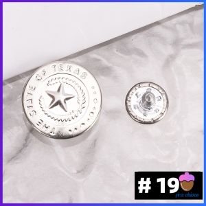 First Chioce  10Pcs/set กระดุม ปรับเอวกางเกง ปุ่มที่ถอดออกได้ กระดุมโลหะ  สําหรับกางเกง กระโปรงยีน Jeans buttons