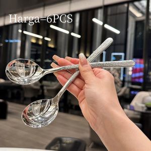 Sendok Makan Korea Stainless Tebal Kilap 6Pcs (Premium)