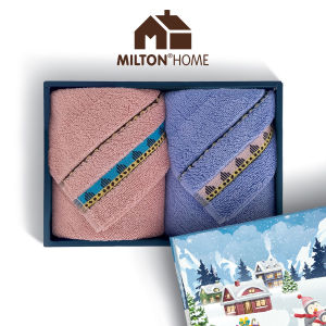(2PC Face Towel) Milton Home XMas Face Towel Gift Set