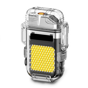 Multifunctional Windproof Type C USB Plasma Lighter Highly Bright Outdoor Camping Double Arc Lighter