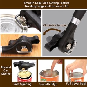 Labor-saving Professional Smooth Edge Can Tin Opener Effortless Manual Handy Stainless Steel