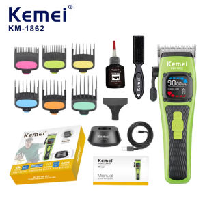 KEMEI Km-1862 Professional Rechargeable High-Speed Motor Cordless Hair Clippers Set 9000 Rpm Barber Salon Hair Cutting Kit