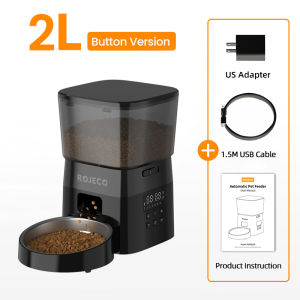 ROJECO Automatic Smart Food Dispenser Feeder 2L Intelligent Automatic  WIFI/Button Pet Feeder For Pets Cat Dog