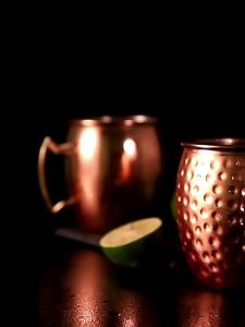 Stainless Steel Mule Mug Hammered Metal Moscow Mule Cup & Julep Cocktail Glass for Bar
