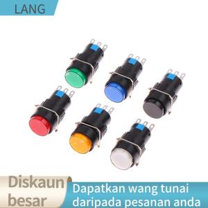 LANG 16MM LA16Y J F-11 AB6-MR Round Rectangle Self-Reset Push Button Switches Power Switch 1NO1NC