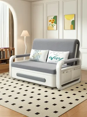 Simple foldable sofa bed dual-purpose multifunctional living room home sofa small apartment retractable double bed with storage box