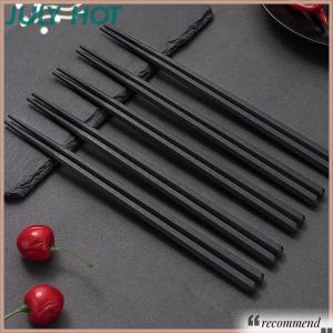 [JULYHOT] ตะเกียบจีนอัลลอย1คู่ใช้ซ้ำได้ไม้ซูชิญี่ปุ่นใช้ซ้ำได้กันลื่นปลอดภัยตะเกียบเกรดอาหารรูปไม้ไผ่