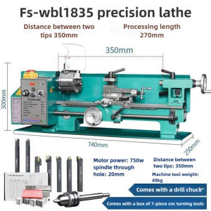 S-1835 Metal Lathe 2 Axis Magnetic Grid Digital Display DRO Metal Turning Machine Tool for Metal Processing