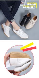 Sepatu Kerja Wanita Flat Shoes Nyaman Cewek Kekinian Sepatu Oxford Wanita Flatshoes Lembut Bernapas Kulit 108