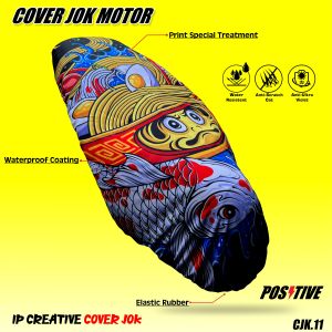Sarung Cover Jok Motor Motif Koi Full Printing untuk Vario Scoopy Beat Mio Soul GT Xeon JP-10