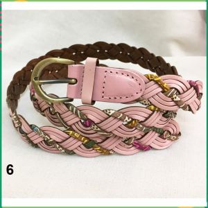 Dây nịt (thắt lưng) da đan bện thời trang bản 2.1cm cho nữ. K8-D01
