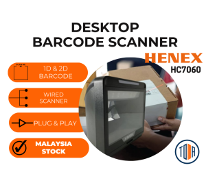 Henex HC7060 1D / 2D Barcode Scanner QR Code Desktop Scanner