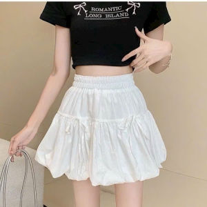 CHân váy dáng bí midi lưng thun phối nơ xinh xinh