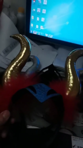 Overwhelming Cool Devil Hair Hoop Animal Horn Headdress Cartoon Animal Headband Anti-slip Animal Headdress