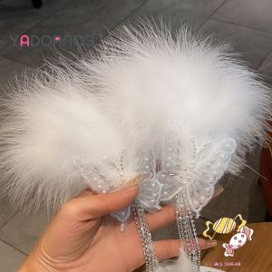 YADORNOS 2PCS -Melody Hair Clip - Jepit Rambut Jepit Juntai Bulu - AKsesoris Hijab - Mahkota Kupu Mtiara