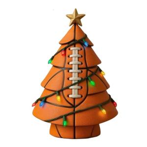 Artistic Resin Soccer Ball Ornament Christmas Tree Holiday Accent For Tabletop Displays And Sports Lover Gifts