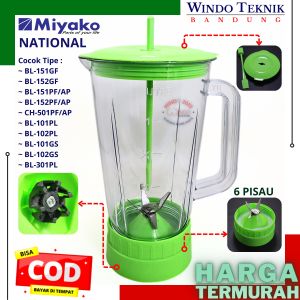GELAS BLENDER MIYAKO / NATIONAL |  MONTING BLANDER | MANGKOK BLANDER MIYAKO | TUTUP BLENDER NASIONAL
