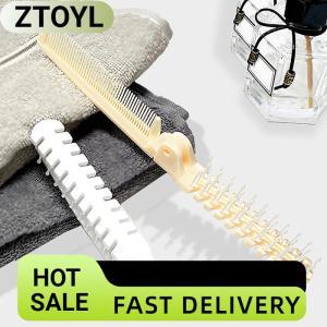ZTOYL หวีผมแฟชั่นพกพาแบบ2 in 1 หวีพลาสติกพับเก็บได้ป้องกันไฟฟ้าสถิตย์แปรงหวีผมขนาดพกพา