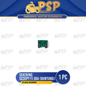 Sekering Scoopy Fi 30A Hijau (Buntung) Harga Per 1 PC - Fuse DX Micro Fuse Mikro Sekring Tusuk