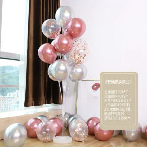 🔥SG LOCAL STOCK🔥Premium 150cm 13 Balloons Chrome Confetti Balloon Bouquet with Balloon Stand Standing Balloons Balloon bouquet Balloon Tree No helium required Birthday Party Christmas Wedding Proposal Company Event