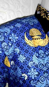 BATIK KORPRI PRIA FURING MOTIF TERBARU M L XL XXL XXXL ASTINA Ada Sepon Bahu dan Saku Dada Kiri