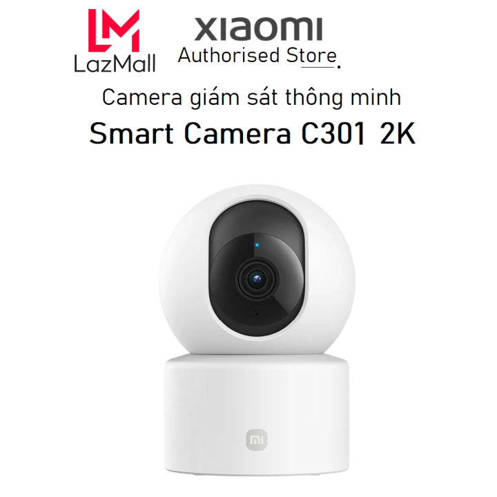 Camera quan sát Xiaomi C301 / C300 2K(2304p x 1296p) 3MP, Khẩu độ lớn F1.4, Ai phát hiện con người, Bản quốc tế - Bảo hành 12 tháng