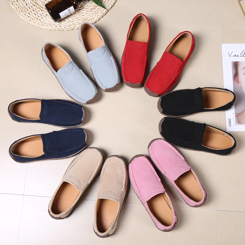 【COD】Topsider Loafers Shoes For Women Suede Leather Shoes On Sale Original  Slip Ons Moccasins Ladies Flat Shoes flat shoes leather shoes for women
