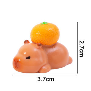 YESPERY รูปแกะสลักเรซินสำหรับปีใหม่ขนาดเล็ก Capybara เครื่องประดับนำโชคประดับโต๊ะน่ารักของขวัญปีใหม่จีน Hiasan Mobil บ้าน2025