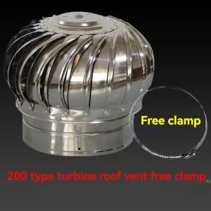 Roof Ventilator 110mm-800mm Whirl Wind for Residential and Industrial Exhaust Fan with Wind Powered Roof Mounted 304 stainless steel (Nonfinished product)Thick