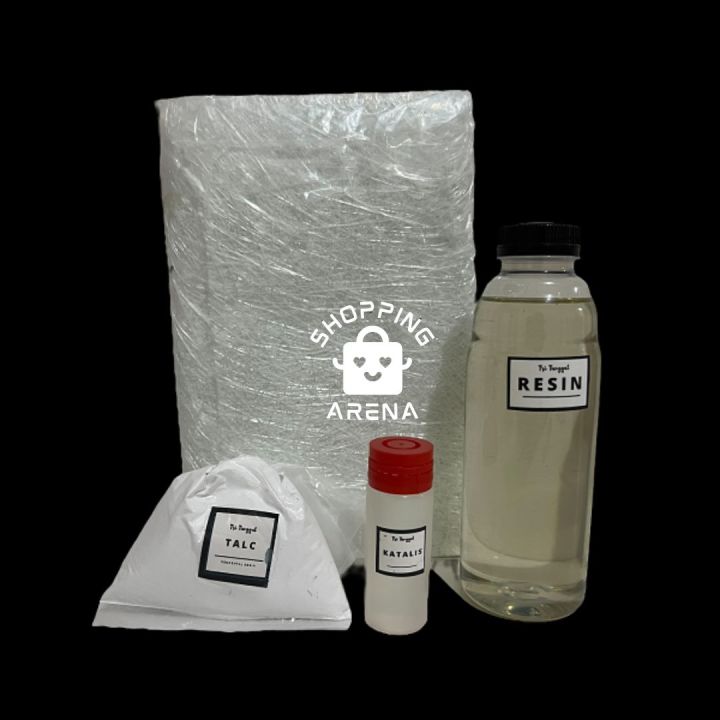 PAKET RESIN 250 GRAM TALC KATALIS MAT FIBER TALC Recine Resine Talk