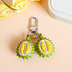 Zuoguan thực tế sầu riêng Keychain dòng trái cây Ví sáng tạo Charm món quà dễ thương cho các cặp vợ chồng và bạn bè