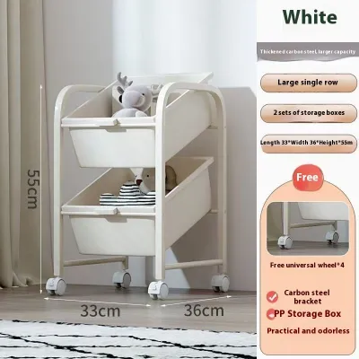 Toy Storage Rack/Childrens Book Rack Home Baby Drawing Book Floor Storage Rack Mobile Cart