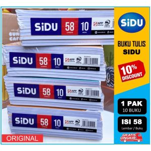 SIDU BUKU TULIS SINAR DUNIA ISI 58 LEMBAR (1 PACK ISI 10 PC)
