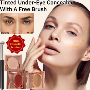 [Concealer In One Second] Tinted Under-Eye Concealer Covers Dark Circles With A Free Brush Waterproof Sweatproof Concealer
