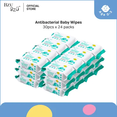 [BUNDLE DEAL] BZU BZU Anti-Bacterial Baby Wipes 30pcs x24