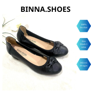 GIÀY nữ búp bê da thật BINNA-11 giày da bò êm mềm đế 5cm chống trơn trượt phối đồ công sở đẹp