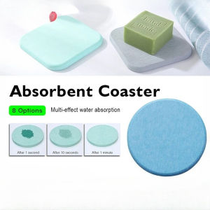2PCS Coaster Diatomite Coasters Waterproof Cup Pad Fast Absorbent Mug Mat Placemats Dinnerware