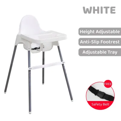 Jollybee Adjustable Baby Dining With Dining Tray & Pedal Antilop Safety High Chair Booster Feeding Kerusi Makan 婴儿餐椅