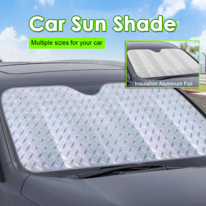 Car Sun Shade 5 Layers Laser Diamond Car Sun Visor Sun Protection Front Car Windshield Sun Shade Windscreen Sunshade