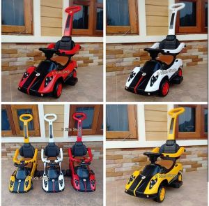 DDT รถเด็กขาไถ แลมโบกินี 2in1 มีด้ามเข็น/มีเสียงดนตรี No.9005