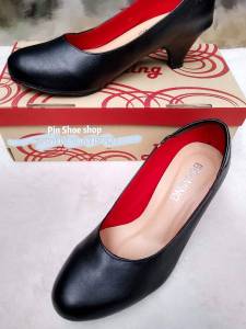 🐹รองเท้าไซส์เล็ก~ใหญ่ ครีม/ดำ/ขาวอมเทา/แทน 35-45 สูง 2 นิ้ว