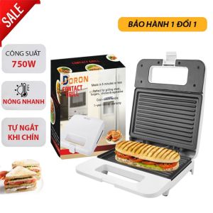 Máy nướng bánh mỳ DORON 750W màu trắng hiện đại kiểu dáng sang trọng