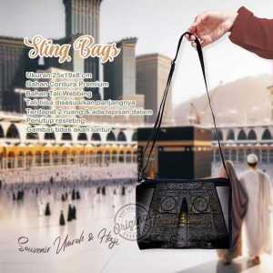 ALVYSTREET | Tas Slingbag/Selempang Motif Makkah | Souvenir Hajj & Umroh | Oleh oleh Haji & Umroh | Grosir | Terbaru | 25 Motif