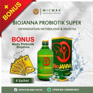 BioJANNA Probiotik Super (330ml) Obat Herbal BioJANNA ORI Obat Segala Macam Penyakit Vitamin Daya Tahan Tubuh Bio JANNAH Suplemen Probiotik Minuman Probiotik