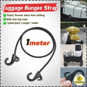 Elastic Rubber Rope with Hooks for Luggage Straps Binding Rope for Packing Luggage 1Pcs