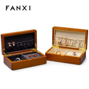 Oirlv Jewelry Box Solid Wood Storage Box Ring Box Earrings Hair Accessories Bracelet Box Return To The Ancients Cosmetic Box Women 16.5 * 9.5 * 5.5 SM154