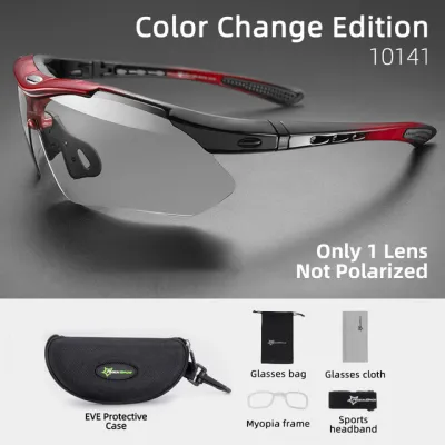【SG Delivery】ROCKBROS Polarized Cycling Bike Sun Glasses Outdoor Sports Bicycle Bike Sunglasses TR90 Goggles Eyewear 5 Lens Bicycle Accessory