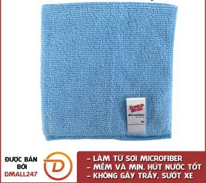 Khăn lau ô tô chuyên dụng chống trầy xước Microfiber 3M 30x30cm KL3030-MÀU NGẪU NHIÊN - Dmall247 chăm sóc xe
