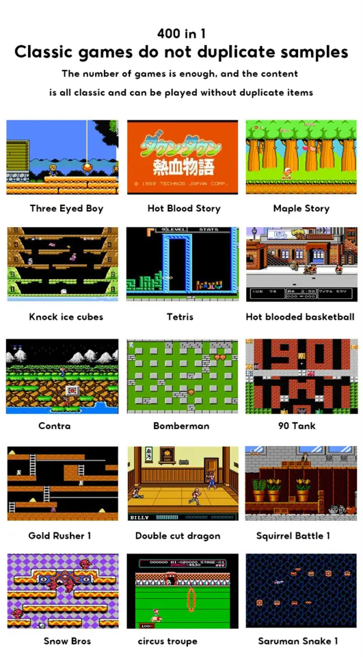 400 retro shop games list