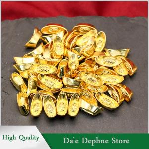 [Dale Dephne] 10 cái thỏi vàng Trung Quốc Nhân Dân tệ Bao sự giàu có bức tượng vàng thỏi trang trí trang trí trang trí năm mới thanh may mắn tiền Thịnh Vượng
